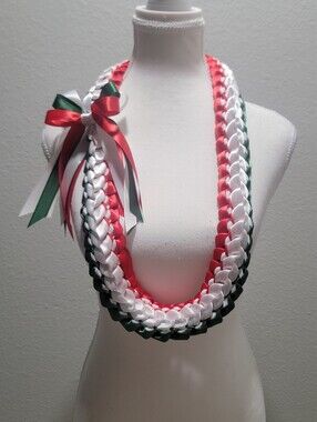 Mexican Flag Colors Inspired Graduation Lei